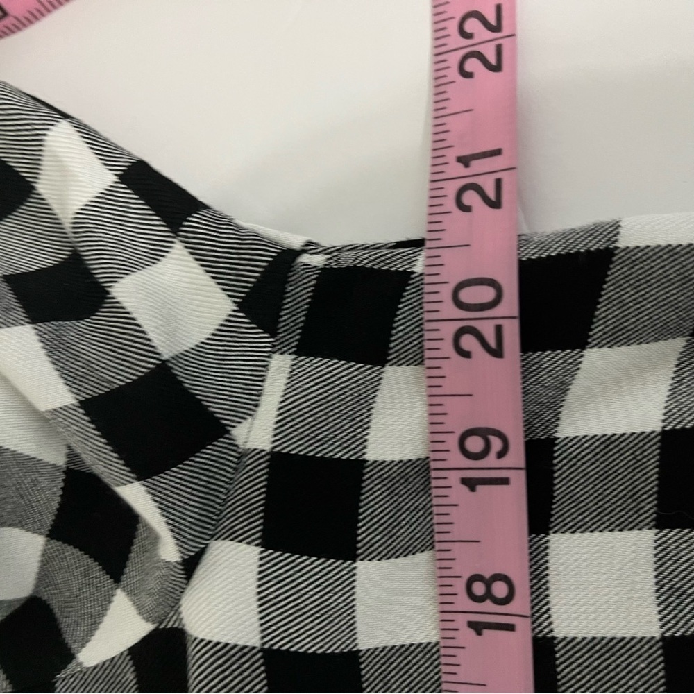 Madewell Black White Buffalo Check Wrap Long Sleeve Top - Picture 12 of 13